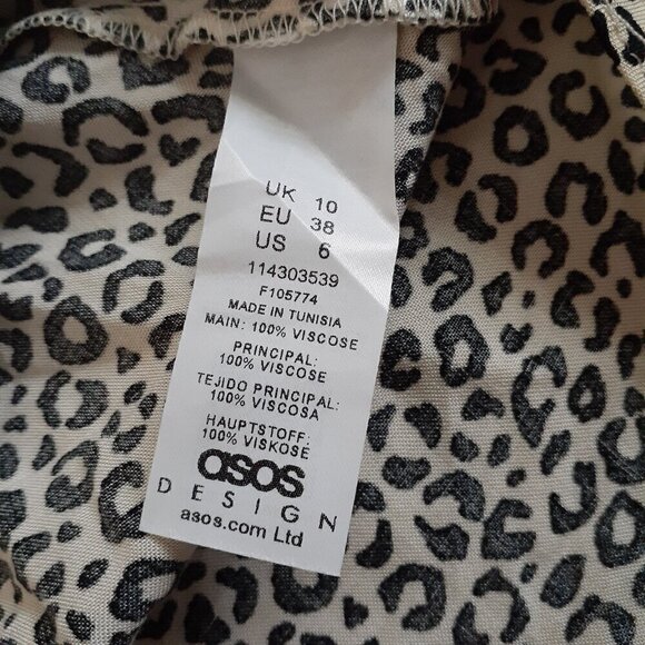 ASOS Women's Size 6 (UK 10) Cream Animal Print Milkmaid Corset Mini Dress - Picture 9 of 16